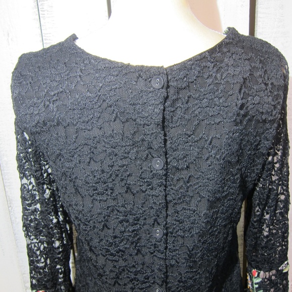 Anthropologie Solitaire Lace Embroidered Top Small - Picture 5 of 8